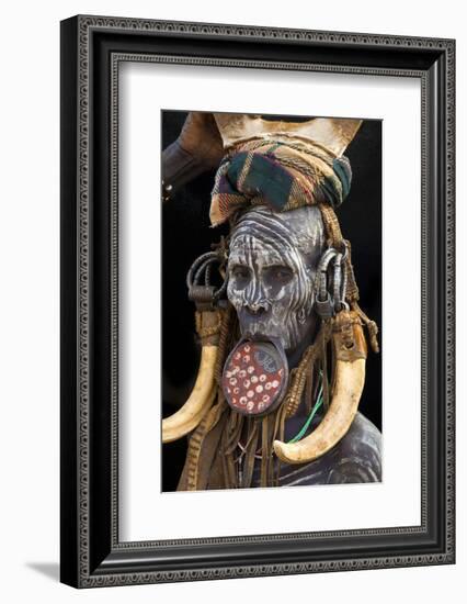 Mursi Tribe Woman, Omo River Valley, Ethiopia-Jaynes Gallery-Framed Photographic Print