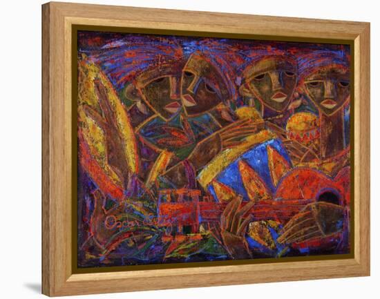 Musas Del Caribe-Oscar Ortiz-Framed Premier Image Canvas