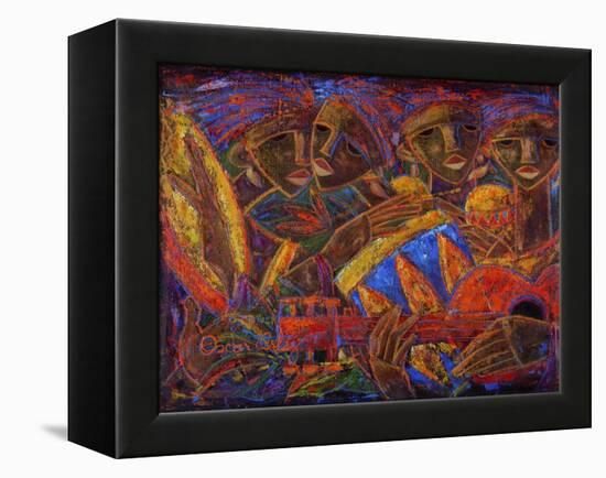 Musas Del Caribe-Oscar Ortiz-Framed Premier Image Canvas