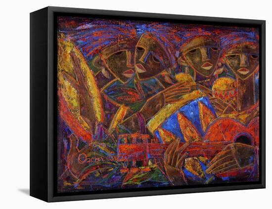 Musas Del Caribe-Oscar Ortiz-Framed Premier Image Canvas