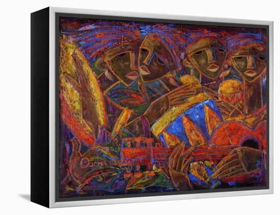 Musas Del Caribe-Oscar Ortiz-Framed Premier Image Canvas