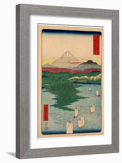 Musashi Noge Yokohama-Utagawa Hiroshige-Framed Giclee Print