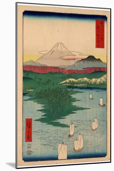 Musashi Noge Yokohama-Utagawa Hiroshige-Mounted Giclee Print