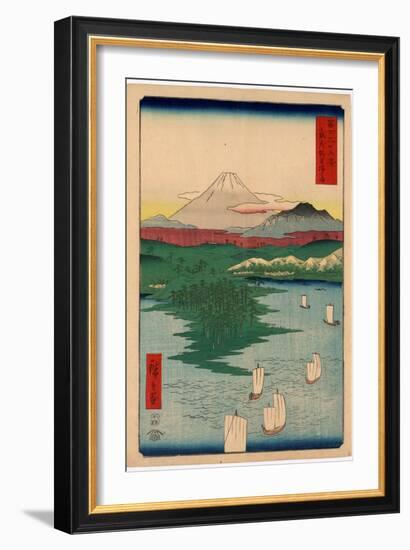 Musashi Noge Yokohama-Utagawa Hiroshige-Framed Giclee Print