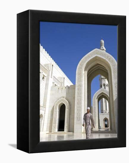 Muscat, the Grand Mosquea Is a Magnificent Example of Modern Islamic Architecture, Oman-Mark Hannaford-Framed Premier Image Canvas