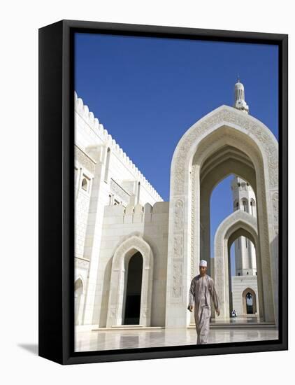 Muscat, the Grand Mosquea Is a Magnificent Example of Modern Islamic Architecture, Oman-Mark Hannaford-Framed Premier Image Canvas