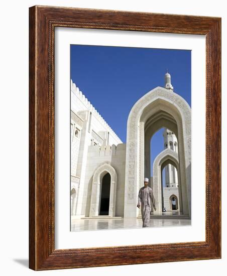 Muscat, the Grand Mosquea Is a Magnificent Example of Modern Islamic Architecture, Oman-Mark Hannaford-Framed Photographic Print