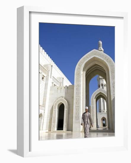 Muscat, the Grand Mosquea Is a Magnificent Example of Modern Islamic Architecture, Oman-Mark Hannaford-Framed Photographic Print