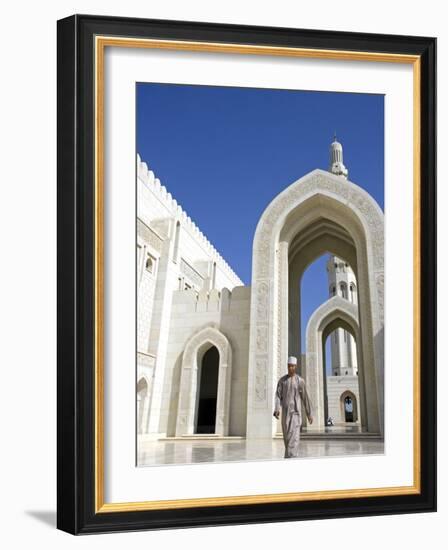 Muscat, the Grand Mosquea Is a Magnificent Example of Modern Islamic Architecture, Oman-Mark Hannaford-Framed Photographic Print