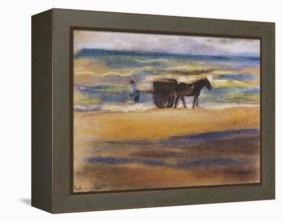 Muschelsucher Am Strand-Max Liebermann-Framed Premier Image Canvas