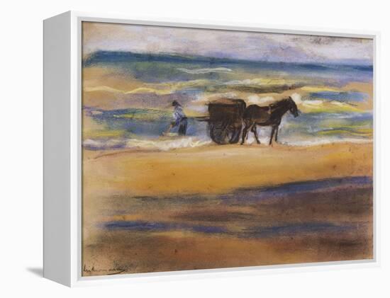 Muschelsucher Am Strand-Max Liebermann-Framed Premier Image Canvas