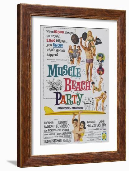 Muscle Beach Party, 1964, Directed by William Asher-null-Framed Giclee Print