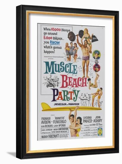 Muscle Beach Party, 1964, Directed by William Asher-null-Framed Giclee Print