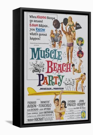 Muscle Beach Party, 1964, Directed by William Asher-null-Framed Premier Image Canvas