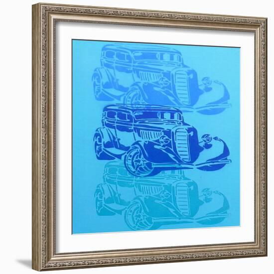 Muscle Car 2-Abstract Graffiti-Framed Giclee Print