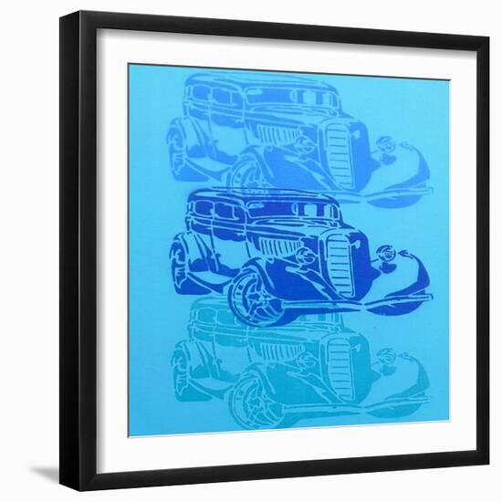 Muscle Car 2-Abstract Graffiti-Framed Giclee Print