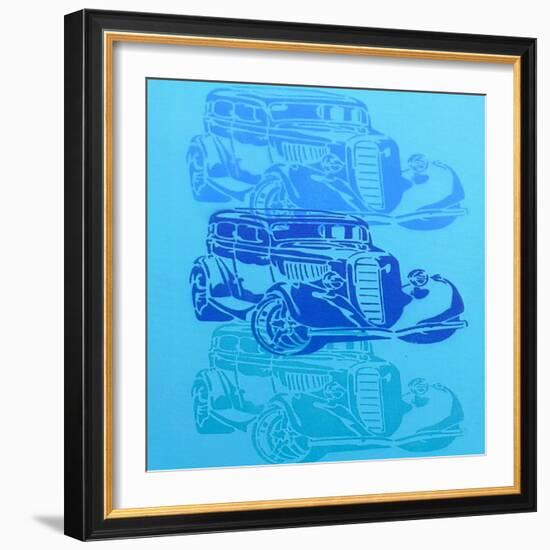 Muscle Car 2-Abstract Graffiti-Framed Giclee Print