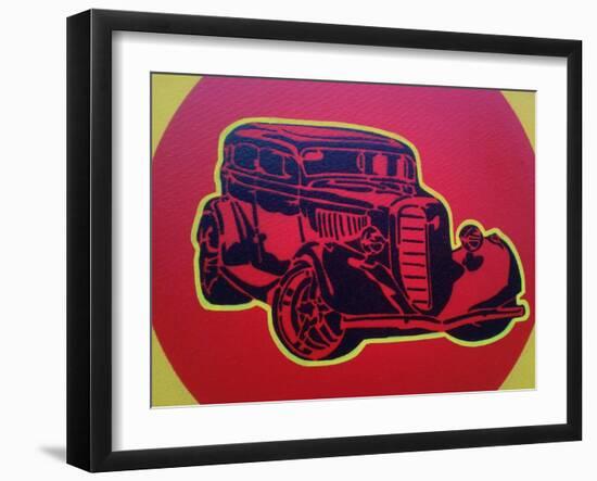 Muscle Car 3-Abstract Graffiti-Framed Giclee Print