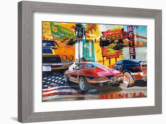 Muscle Cars-Ray Foster-Framed Art Print