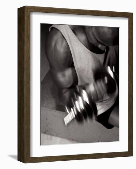 Muscular Bicep During Exercise-null-Framed Photographic Print