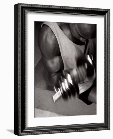 Muscular Bicep During Exercise-null-Framed Photographic Print