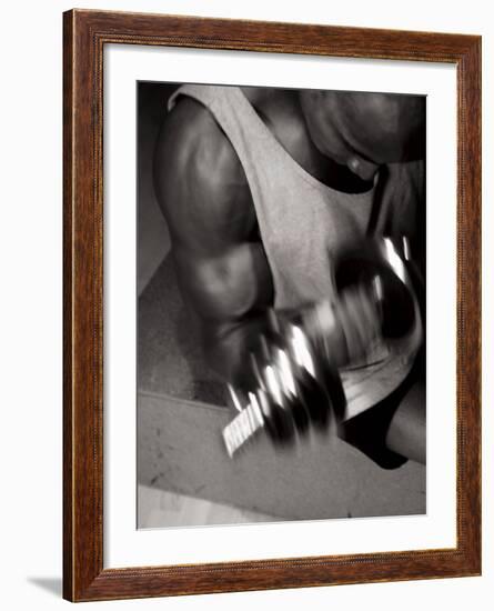 Muscular Bicep During Exercise-null-Framed Photographic Print