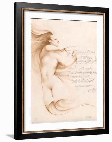 Muse I (ocre)-Gerard Daran-Framed Limited Edition