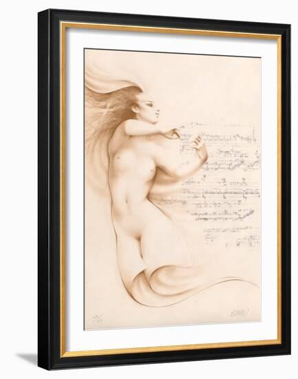 Muse I (ocre)-Gerard Daran-Framed Limited Edition