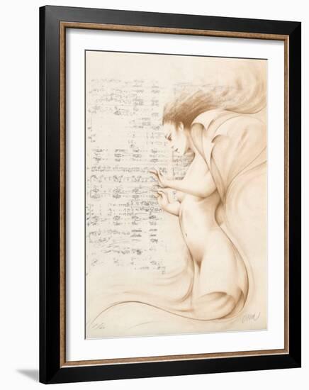 Muse II (ocre)-Gerard Daran-Framed Limited Edition