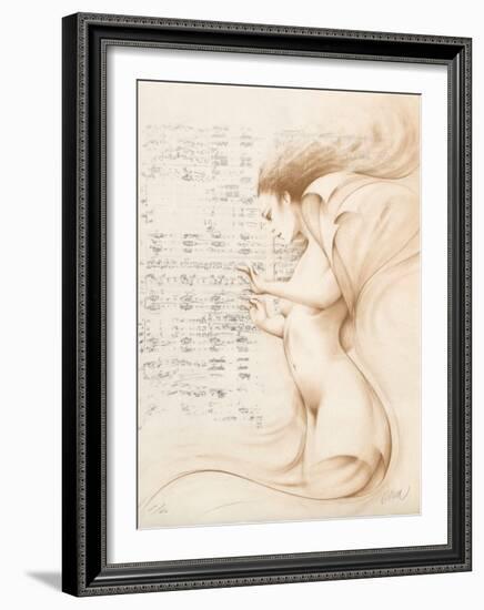 Muse II (ocre)-Gerard Daran-Framed Limited Edition