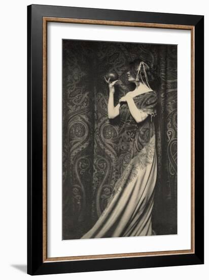 Muse Staring at Black Ball-null-Framed Art Print