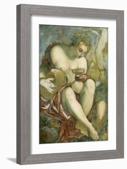 Muse with Lute, c.1578-Jacopo Robusti Tintoretto-Framed Giclee Print