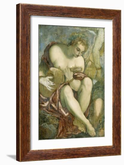 Muse with Lute, c.1578-Jacopo Robusti Tintoretto-Framed Giclee Print