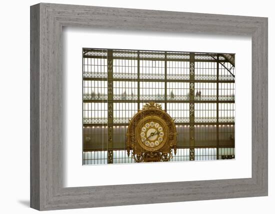 Musee D'Orsay Clock, Paris, France, Europe-Neil Farrin-Framed Photographic Print