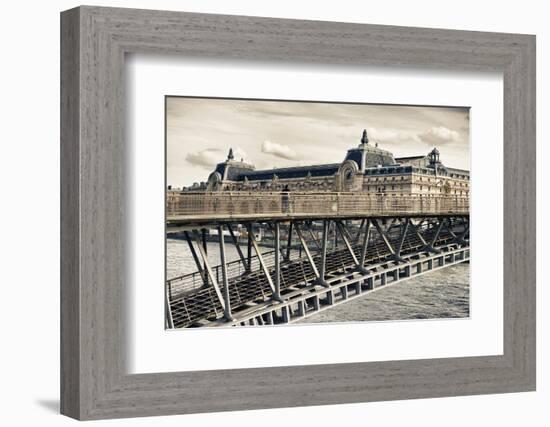 Musee d'Orsay - Solferino Bridge view - Paris - France-Philippe Hugonnard-Framed Photographic Print