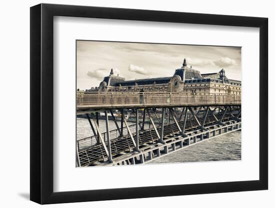 Musee d'Orsay - Solferino Bridge view - Paris - France-Philippe Hugonnard-Framed Photographic Print