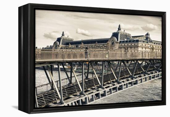 Musee d'Orsay - Solferino Bridge view - Paris - France-Philippe Hugonnard-Framed Premier Image Canvas