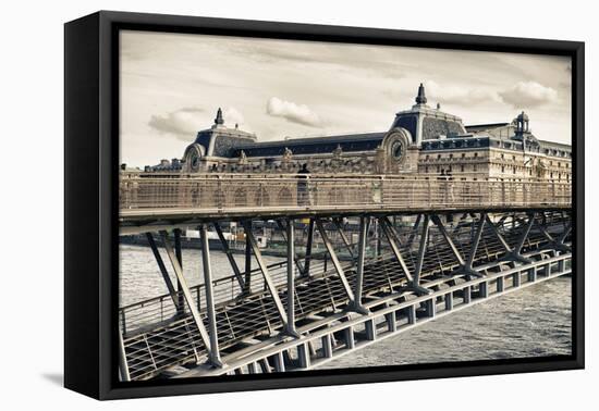 Musee d'Orsay - Solferino Bridge view - Paris - France-Philippe Hugonnard-Framed Premier Image Canvas