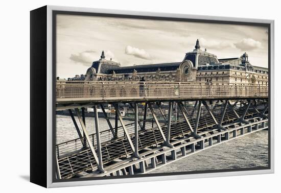 Musee d'Orsay - Solferino Bridge view - Paris - France-Philippe Hugonnard-Framed Premier Image Canvas