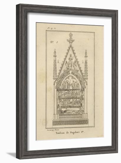 Musée des Monuments Français tome 1 par Alexandre Lenoir: planche 19bis: le tombeau de Dagobert à-Charles Percier-Framed Giclee Print