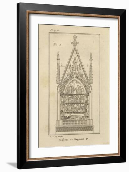 Musée des Monuments Français tome 1 par Alexandre Lenoir: planche 19bis: le tombeau de Dagobert à-Charles Percier-Framed Giclee Print