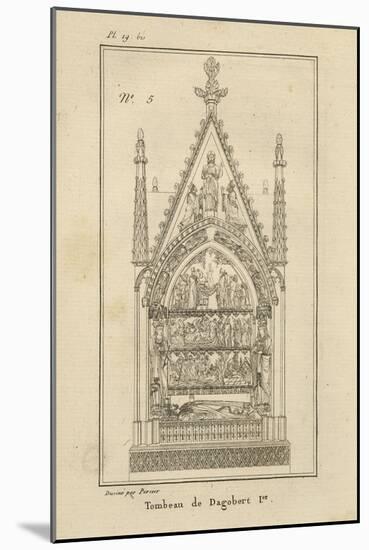 Musée des Monuments Français tome 1 par Alexandre Lenoir: planche 19bis: le tombeau de Dagobert à-Charles Percier-Mounted Giclee Print