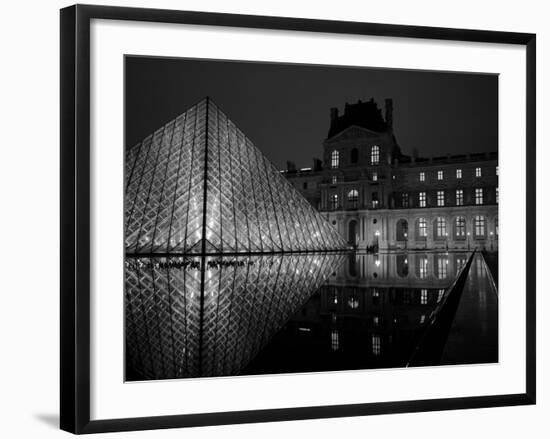 Musee Du Louvre and Pyramide, Paris, France-Roy Rainford-Framed Photographic Print