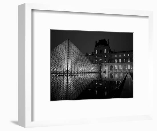 Musee Du Louvre and Pyramide, Paris, France-Roy Rainford-Framed Photographic Print