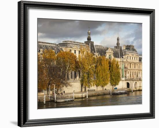 Musee Du Louvre Building in Autumn, Paris, France-Walter Bibikow-Framed Photographic Print