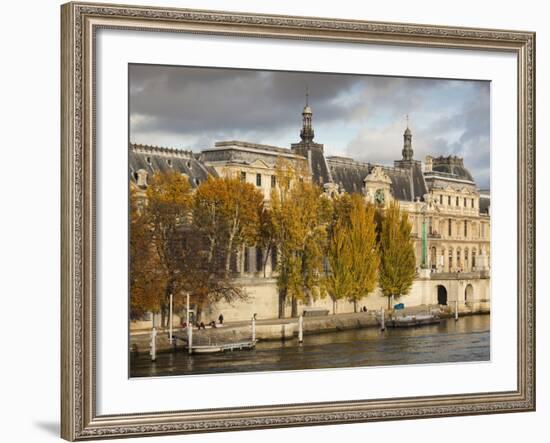 Musee Du Louvre Building in Autumn, Paris, France-Walter Bibikow-Framed Photographic Print