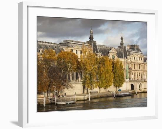 Musee Du Louvre Building in Autumn, Paris, France-Walter Bibikow-Framed Photographic Print