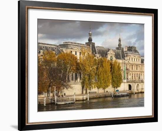 Musee Du Louvre Building in Autumn, Paris, France-Walter Bibikow-Framed Photographic Print