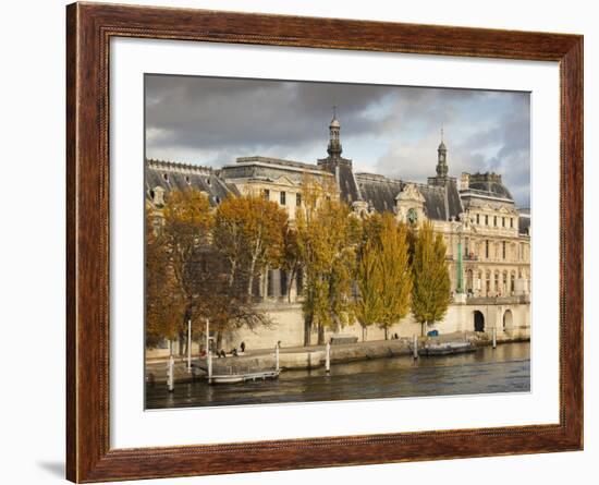 Musee Du Louvre Building in Autumn, Paris, France-Walter Bibikow-Framed Photographic Print