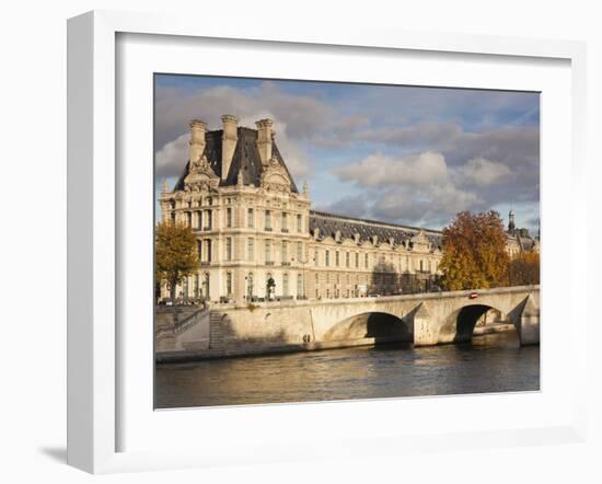 Musee Du Louvre Building in Autumn, Paris, France-Walter Bibikow-Framed Photographic Print